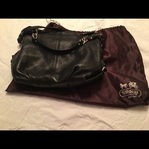 Black coach shoulder bag